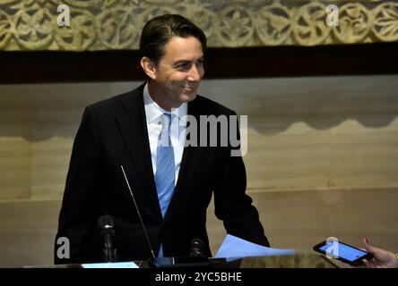 Beirut, Libanon. Oktober 2024. Der US-Sondergesandte Amos Hochstein spricht während einer Pressekonferenz in Beirut, Libanon, am Montag, den 21. Oktober 2024. Foto: Fadel Itani/ Credit: UPI/Alamy Live News Stockfoto