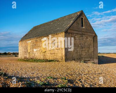 Das heute verlassene Mary Stanford Rettungsboot-Haus befindet sich in Winchelsea in der Nähe von Rye Stockfoto