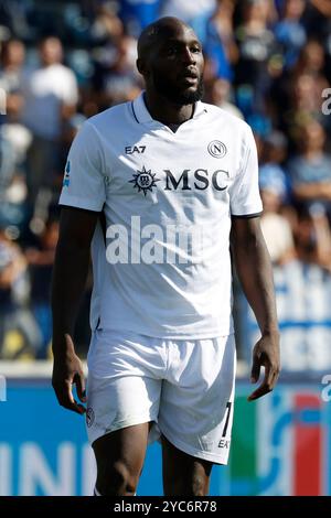 Empoli, Toscana, Italien. Oktober 2024. Romelu Lukaku aus Neapel sieht sich während des Fußballspiels der Serie A Empoli FC - SSC Napoli Stadio Carlo Castellani am 20. Oktober 2024 in Empoli, Italien (Foto: © Ciro de Luca/ZUMA Press Wire) NUR ZUR REDAKTIONELLEN VERWENDUNG AN! Nicht für kommerzielle ZWECKE! Stockfoto