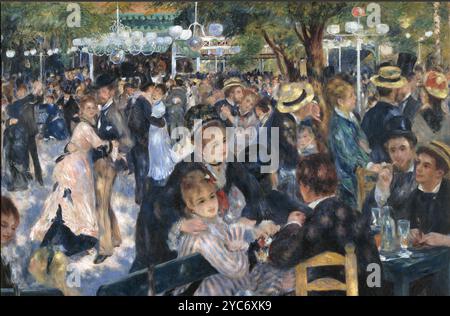 AUGUSTE RENOIR (1841–1919) französischer Maler. Sein Gemälde Bal du Moulin de la Galette von 1876. Stockfoto