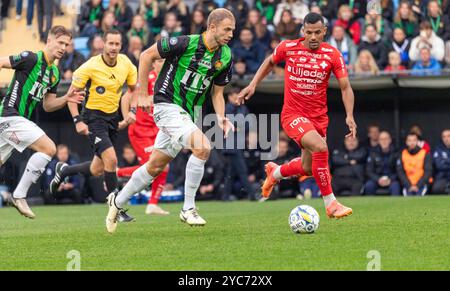 Göteborg, Schweden. Oktober 2024. Spieler für GAIS während des Spiels gegen IFK Värnamo. Kredit: Per Ljung/Alamy Live News Stock Stockfoto