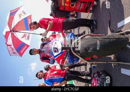 (97) Xavi Vierge aus Spanien vom Team HRC fährt Honda CBR1000 RR während der FIM Motul Superbike World Championship - Rennen 1 der Acerbis Italian Round AT Stockfoto