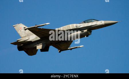 Polnische Luftwaffe, General Dynamics F-16C Block 52 F-16 Kampfjet Falcon Stockfoto
