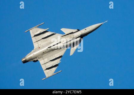 Tschechische Luftwaffe Saab JAS 39C Gripen, Ansicht von unten Stockfoto