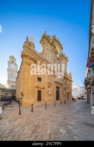 Basilika mit Kathedrale von Sant'Agata, Kathedrale von Gallipoli, Altstadt, Gallipoli, Lecce, Salento, Apulien, Italien Stockfoto