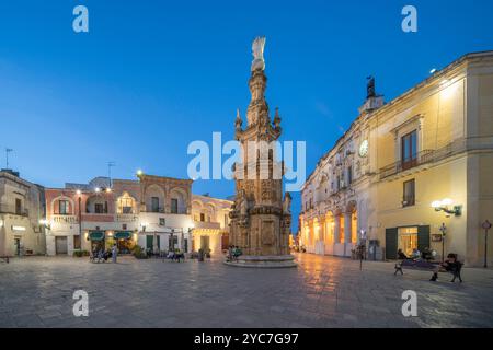 Guglia dell''Immacolata, Turm der makellosen Empfängnis, Piazza Salandra, Salandra Platz, Nardò, Lecce, Salento, Apulien, Italien Stockfoto