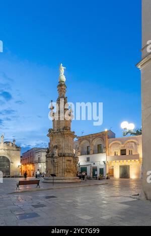 Guglia dell''Immacolata, Turm der makellosen Empfängnis, Piazza Salandra, Salandra Platz, Nardò, Lecce, Salento, Apulien, Italien Stockfoto