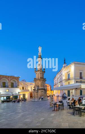 Guglia dell''Immacolata, Turm der makellosen Empfängnis, Piazza Salandra, Salandra Platz, Nardò, Lecce, Salento, Apulien, Italien Stockfoto