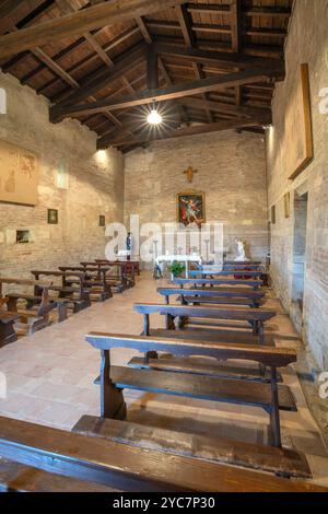 Romanisches Oratorium von San Michele, Castelvetro di Modena, Modena, Emilia-Romagna, Italien Stockfoto