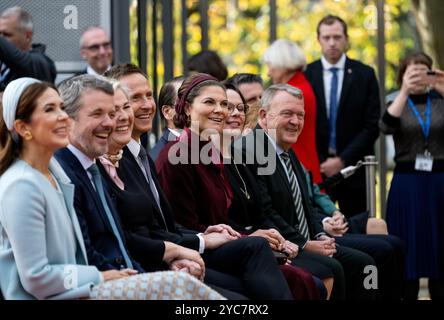 BERLIN, Deutschland. , . Königin Maria und König Frederik von Dänemark, Islandpräsident Halla Tómasdóttir und Björn Skúlason, Kronprinzessin Victoria von Schweden, schwedische Außenministerin Maria Malmer Stenergard und dänischer Außenminister Lars Løkke Rasmussen nehmen am 21. Oktober 2024 in Berlin Teil. Foto: Christine Olsson/TT/Code 10430 Credit: TT News Agency/Alamy Live News Stockfoto