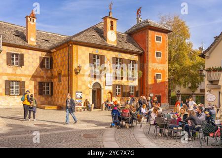 Rathaus, piazza risorgimento, Santa Maria Maggiore, Valle Vigezzo, Val d'Ossola, Verbania, Piemont, Italien Stockfoto