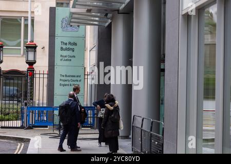 Außenansicht des Rolls Building, der Royal Courts of Justice, der Business and Property Courts of England and Wales, London Stockfoto