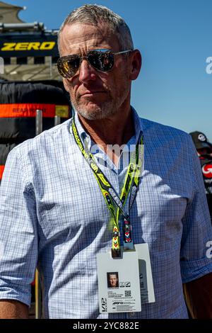 Austin, Texas, Usa, 20. Oktober 2024, Lance Armstrong, ehemaliger US-Radfahrer am Grand Prix Race Day 2024 in Austin, Texas, USA. Quelle: Michael Potts/Alamy Live News Stockfoto