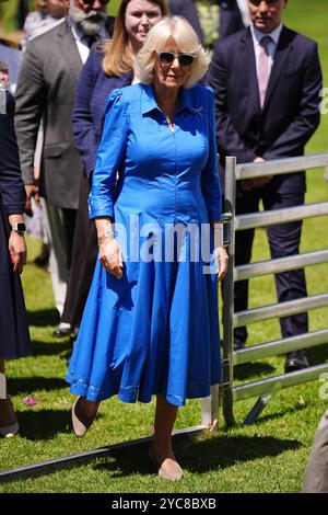 Königin Camilla während eines gemeinschaftlichen Barbeque, das vom Premierminister von New South Wales Chris Minns in Sydney veranstaltet wurde, am dritten Tag des königlichen Besuchs in Australien und Samoa. Bilddatum: Dienstag, 22. Oktober 2024. Stockfoto