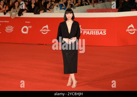 Rom, Italien. Oktober 2024. Ludovica Francesconi besucht den roten Teppich von „Unita“ beim Filmfest in Rom 2024 im Auditorium Parco della Musica. Quelle: SOPA Images Limited/Alamy Live News Stockfoto