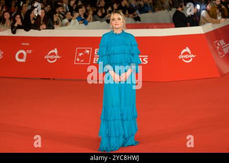 Rom, Italien. Oktober 2024. Carolina Crescentini besucht den roten Teppich von „Unita“ beim Filmfest in Rom 2024 im Auditorium Parco della Musica. (Foto: Mario Cartelli/SOPA Images/SIPA USA) Credit: SIPA USA/Alamy Live News Stockfoto