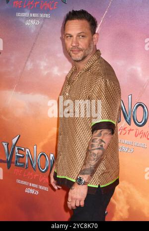 New York, NY, USA. Oktober 2024. Tom Hardy bei der New York Premiere von Venom: The Last Dance am 21. Oktober. 2024 am Regal Times Square in New York City. Quelle: Media Punch/Alamy Live News Stockfoto