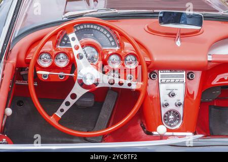 Old Classic Chevrolet Corvette Innenraum Stockfoto
