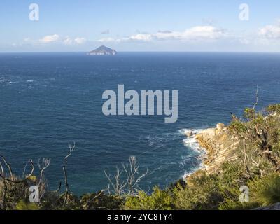 Rodondo Island fotografiert vom SE Walking Track in Richtung Roaring Meg Campsite, Wilsons Promontory, Victoria, Australien, Ozeanien Stockfoto