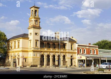 Dieses historische Postamt wurde bis Ende 2018 von der Australia Post in Beechworth, Victoria, Australien, Ozeanien genutzt Stockfoto