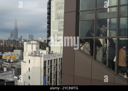 31. Dezember 2017, Tokio, Japan, Asien, Ein Blick vom Tokyu Plaza Omotesando in Harajuku auf das Stadtpanorama der japanischen Hauptstadt Tokio, Asien Stockfoto