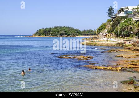 Die beliebte Cabbage Tree Bay an Sydneys nördlichen Stränden in Manly ist ein Wasserreservat in Sydney, NSW, Australien, Ozeanien Stockfoto