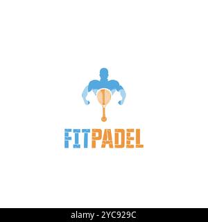 Paddle Fit Sport-Logo-Design Stock Vektor