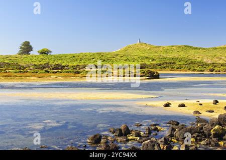 Das Griffiths Island Reserve liegt an der Mündung des Moyne River, Port Fairy, Victoria, Australien, Ozeanien Stockfoto