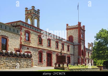 Die Yalumba Winery im Barossa Valley ist Australiens ältestes familiengeführtes Weingut heute, Angaston, SA, Australien, Ozeanien Stockfoto