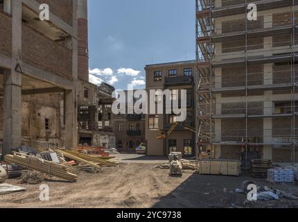 Restaurierung und Umbau Restaurierung eines alten Fabrikstandortes in Wohnungen Stockfoto