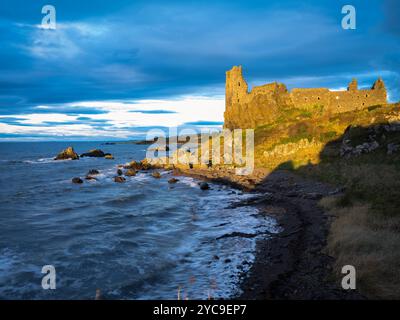 Golden of Light in Dunure Castle, Schottland Stockfoto