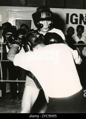 Puerto-ricanischer Profiboxer Carlos Ortiz, Italien 1960 Stockfoto