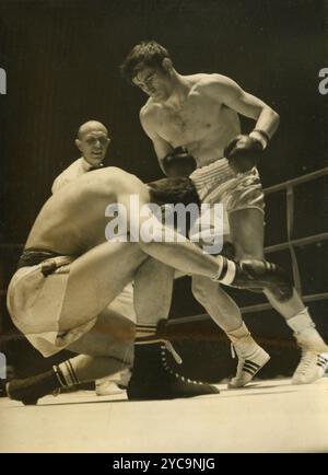 Die französischen Boxer Joseph Gonzales und Yoland Leveque, 1967 Stockfoto