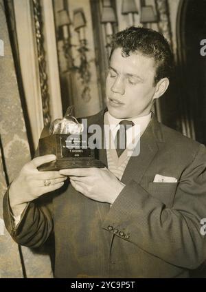 Britischer Profiboxer Terry Downes Boxer des Jahres, London 1959 Stockfoto