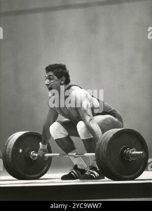 Sowjetischer olympischer Gewichtheber Yurik Vardanyan, Russland 1983 Stockfoto