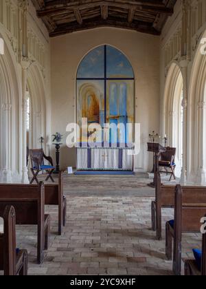 Innenraum der Lady Chapel aus dem 15. Jahrhundert, Holy Trinity Church, Long Melford, Suffolk, Großbritannien Stockfoto