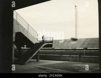 Blick auf das Stadion Berta Artemio Franchi in Florenz, Italien 1930er Jahre Stockfoto