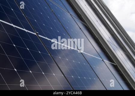 Solarpaneele Detailansicht aus nächster Nähe Stockfoto