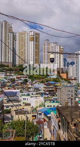 Panoramablick auf Busan, Korea von der Lee Jungseob Street Stockfoto
