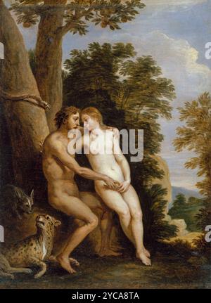 Adam und Eva – David Teniers der Jüngere (1610–1690) Stockfoto