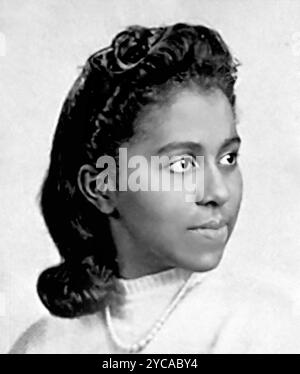 Porträt der afroamerikanischen Biochemikerin Marie Maynard Daly (1921-2003) im Jahr 1942 Stockfoto