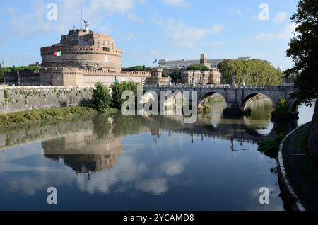 Ponte Sant'Angelo, Rom, Latium, Italien, Europa Stockfoto