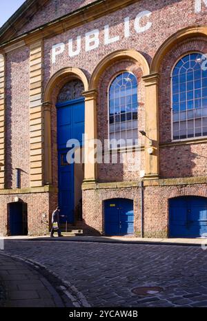 Das öffentliche Marktgebäude von der St Sepulchre Street in Scarborough aus gesehen Stockfoto