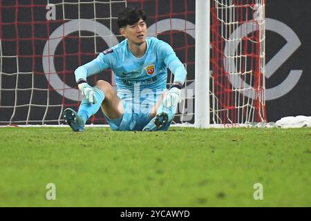 Shanghai, China. Oktober 2024. AFC Champions League Elite – SHANGHAI PORT FC(CHN) gegen CENTRAL COAST MARINERS (aus) im Pudong Football Stadium. Quelle: Meng Gao/Alamy Live News Stockfoto