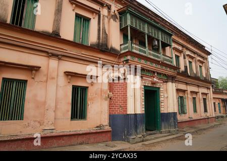 Thakurbari aus der Familie Nandi. Baidyapur, East Burdwan, West Bengalen, Indien. Stockfoto