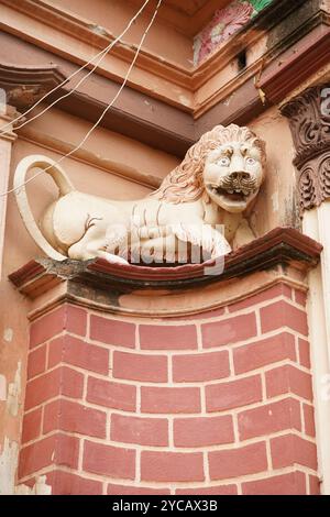 Thakurbari aus der Familie Nandi. Baidyapur, East Burdwan, West Bengalen, Indien. Stockfoto