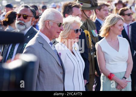 Sydney, Australien. Oktober 2024. König Charles III., Königin Camilla, Chris Minns und Anna Minns schauen sich während des Besuchs von Königin Camilla und König Charles III. Am 22. Oktober 2024 in Sydney, Australien, an. Credit: IOIO IMAGES/Alamy Live News Stockfoto