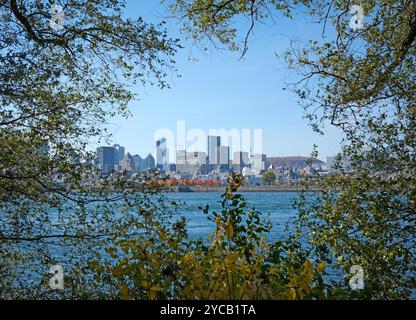 Montreal, Quebec, Kanada. Oktober 2024. Ein Blick auf Montreal City, Kanada im Herbst. Der Himmel ist klar und es ist ein sonniger Tag. (Kreditbild: © Serkan Senturk/ZUMA Press Wire) NUR REDAKTIONELLE VERWENDUNG! Nicht für kommerzielle ZWECKE! Stockfoto