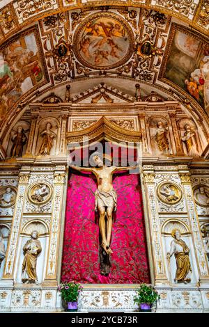 Kruzifix von Santa Maria della Pace, eine historische Kirche in Rom, Italien. Stockfoto