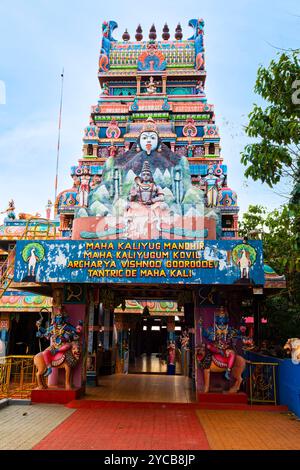 Hindu-Tempel, Mandir de Medines, Flic en FLAC, Indischer Ozean, Insel, Mauritius, Afrika, Hindu-Tempel, Indischer Ozean, Insel, Afrika Stockfoto